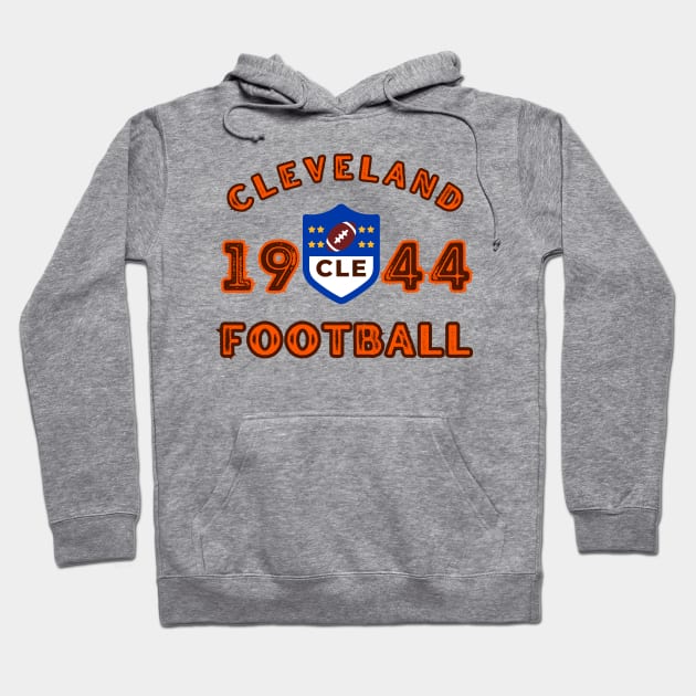 Cleveland Football Vintage Style Hoodie by Borcelle Vintage Apparel 